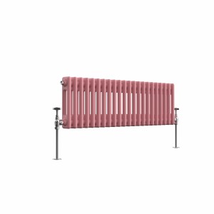 Bern 300 x 1010mm Traditional Rose Clair Pink Double Horizontal Column Radiator