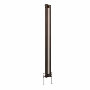 Bern 1800 x 200mm Black Copper Double Vertical Column Radiator