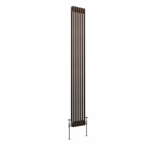Bern 1800 x 290mm Black Copper Double Vertical Column Radiator