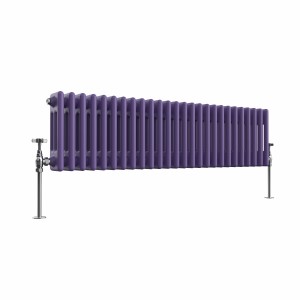 Bern 300 x 1190mm Elegant Purple Triple Horizontal Column Radiator
