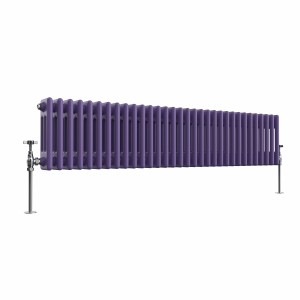 Bern 300 x 1460mm Elegant Purple Triple Horizontal Column Radiator