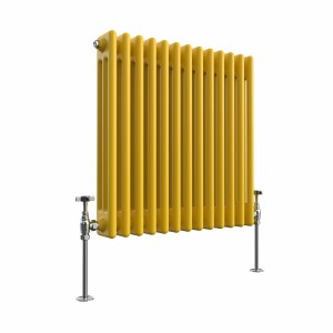 Bern 600 x 605mm Zinc Yellow Triple Horizontal Column Radiator