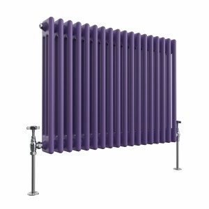 Bern 600 x 830mm Elegant Purple Triple Horizontal Column Radiator