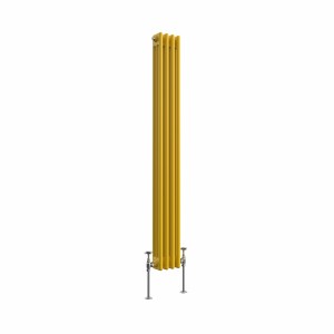 Bern 1500 x 200mm Zinc Yellow Triple Vertical Column Radiator