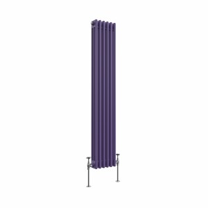 Bern 1500 x 290mm Elegant Purple Triple Vertical Column Radiator