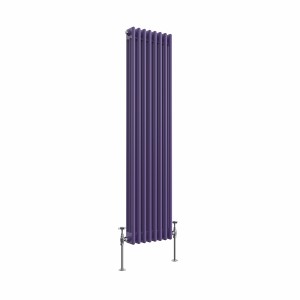 Bern 1500 x 380mm Elegant Purple Triple Vertical Column Radiator