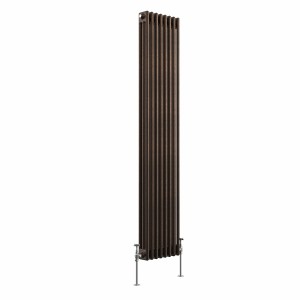 Bern 1800 x 380mm Black Copper Triple Vertical Column Radiator