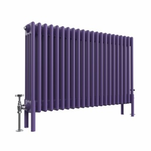 Bern 600 x 1010mm Traditional Elegant Purple Horizontal Four Column Radiator