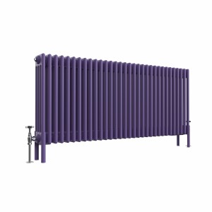 Bern 600 x 1460mm Traditional Elegant Purple Horizontal Four Column Radiator