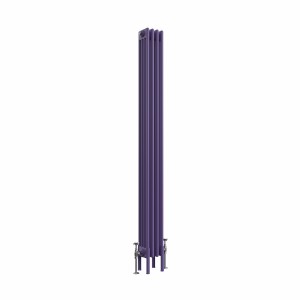 Bern 1800 x 200mm Traditional Elegant Purple Vertical Four Column Radiator