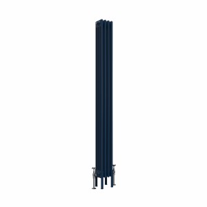 Bern 1800 x 200mm Traditional Sapphire Blue Vertical Four Column Radiator