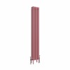 Bern 1800 x 290mm Traditional Rose Clair Pink Vertical Four Column Radiator