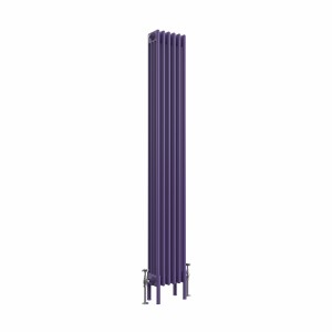 Bern 1800 x 290mm Traditional Elegant Purple Vertical Four Column Radiator