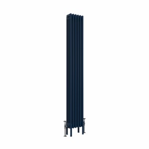 Bern 1800 x 290mm Traditional Sapphire Blue Vertical Four Column Radiator