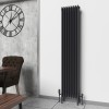 Bern 1800 x 380mm Traditional Anthracite Vertical Four Column Radiator