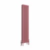 Bern 1800 x 380mm Traditional Rose Clair Pink Vertical Four Column Radiator