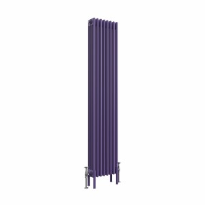 Bern 1800 x 380mm Traditional Elegant Purple Vertical Four Column Radiator