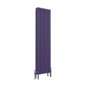 Bern 1800 x 470mm Traditional Elegant Purple Vertical Four Column Radiator