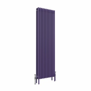 Bern 1800 x 560mm Traditional Elegant Purple Vertical Four Column Radiator
