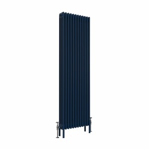Bern 1800 x 560mm Traditional Sapphire Blue Vertical Four Column Radiator