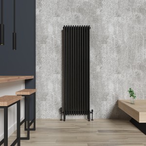 Bern - Traditional Black Vertical Four Column Radiator - Choice of Size