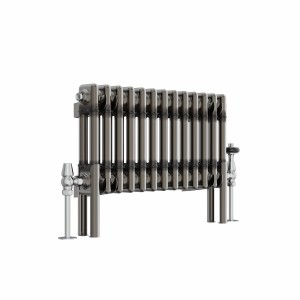 Bern 300 x 605mm Traditional Raw Metal Double Horizontal Column Radiator
