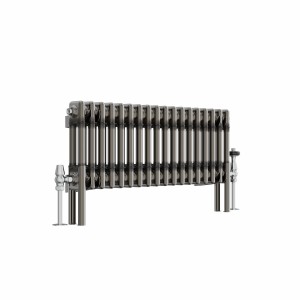 Bern 300 x 830mm Traditional Raw Metal Double Horizontal Column Radiator