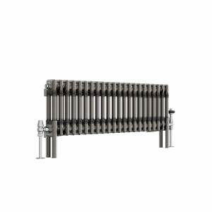Bern 300 x 1010mm Traditional Raw Metal Double Horizontal Column Radiator