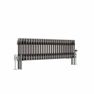 Bern 300 x 1190mm Traditional Raw Metal Double Horizontal Column Radiator