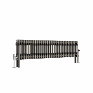 Bern 300 x 1460mm Traditional Raw Metal Double Horizontal Column Radiator