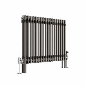 Bern 600 x 830mm Traditional Raw Metal Double Horizontal Column Radiator