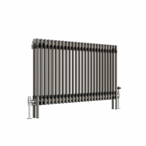 Bern 600 x 1190mm Traditional Raw Metal Double Horizontal Column Radiator