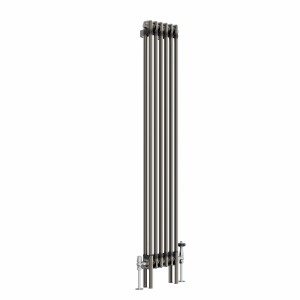 Bern 1500 x 290mm Traditional Raw Metal Double Vertical Column Radiator