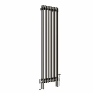 Bern 1500 x 470mm Traditional Raw Metal Double Vertical Column Radiator