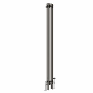 Bern 1800 x 200mm Traditional Raw Metal Double Vertical Column Radiator