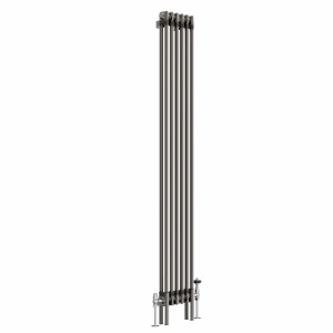 Bern 1800 x 290mm Traditional Raw Metal Double Vertical Column Radiator