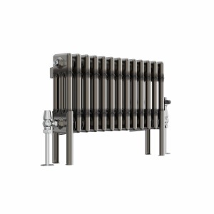 Bern 300 x 605mm Traditional Raw Metal Triple Horizontal Column Radiator