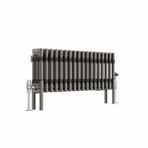 Bern 300 x 830mm Traditional Raw Metal Triple Horizontal Column Radiator