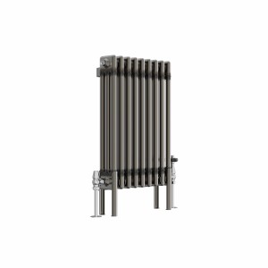 Bern 600 x 425mm Traditional Raw Metal Triple Horizontal Column Radiator