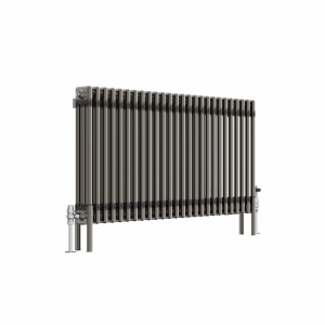 Bern 600 x 1190mm Traditional Raw Metal Triple Horizontal Column Radiator