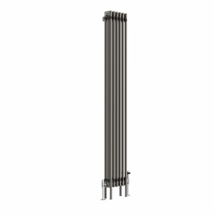 Bern 1800 x 290mm Traditional Raw Metal Triple Vertical Column Radiator
