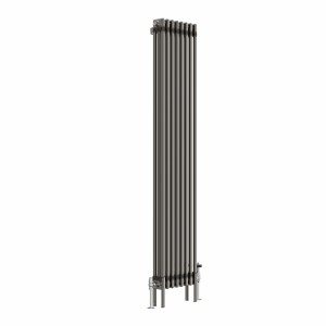 Bern 1800 x 380mm Traditional Raw Metal Triple Vertical Column Radiator