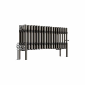 Bern 300 x 830mm Traditional Raw Metal Horizontal Four Column Radiator