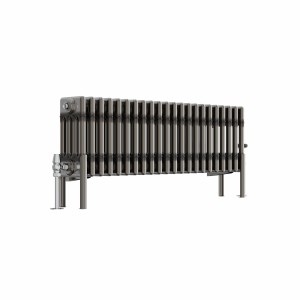 Bern 300 x 1010mm Traditional Raw Metal Horizontal Four Column Radiator