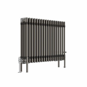 Bern 600 x 830mm Traditional Raw Metal Horizontal Four Column Radiator