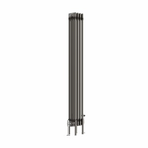 Bern 1500 x 200mm Traditional Raw Metal Vertical Four Column Radiator