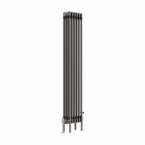 Bern 1500 x 290mm Traditional Raw Metal Vertical Four Column Radiator