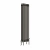 Bern 1500 x 380mm Traditional Raw Metal Vertical Four Column Radiator