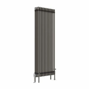 Bern Traditional Raw Metal Vertical Four Column Radiator - Choice of Size