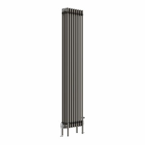 Bern 1800 x 380mm Traditional Raw Metal Vertical Four Column Radiator